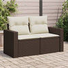 Gartensofa Mit Kissen 2-Sitzer Poly Rattan