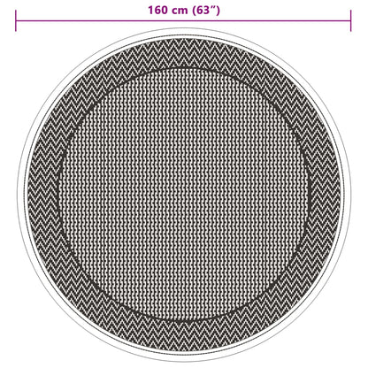 Outdoor-Teppich Grün Ø160 Cm Pp Grün Und Weiß