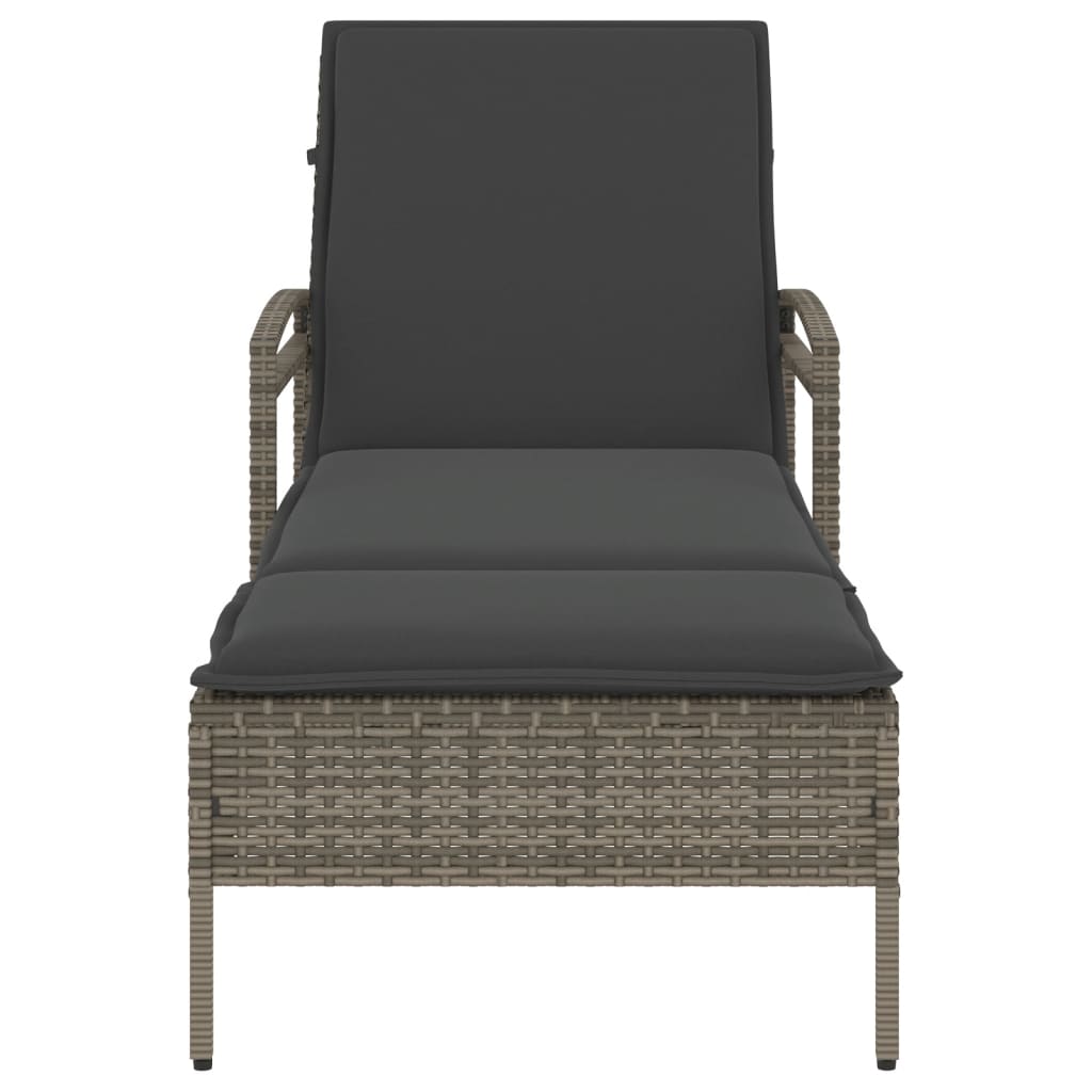 Sonnenliege Mit Auflage 63X200X81 Cm Poly Rattan