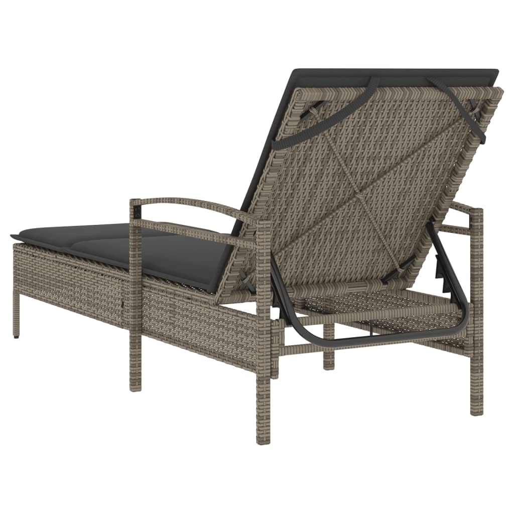 Sonnenliege Mit Auflage 63X200X81 Cm Poly Rattan