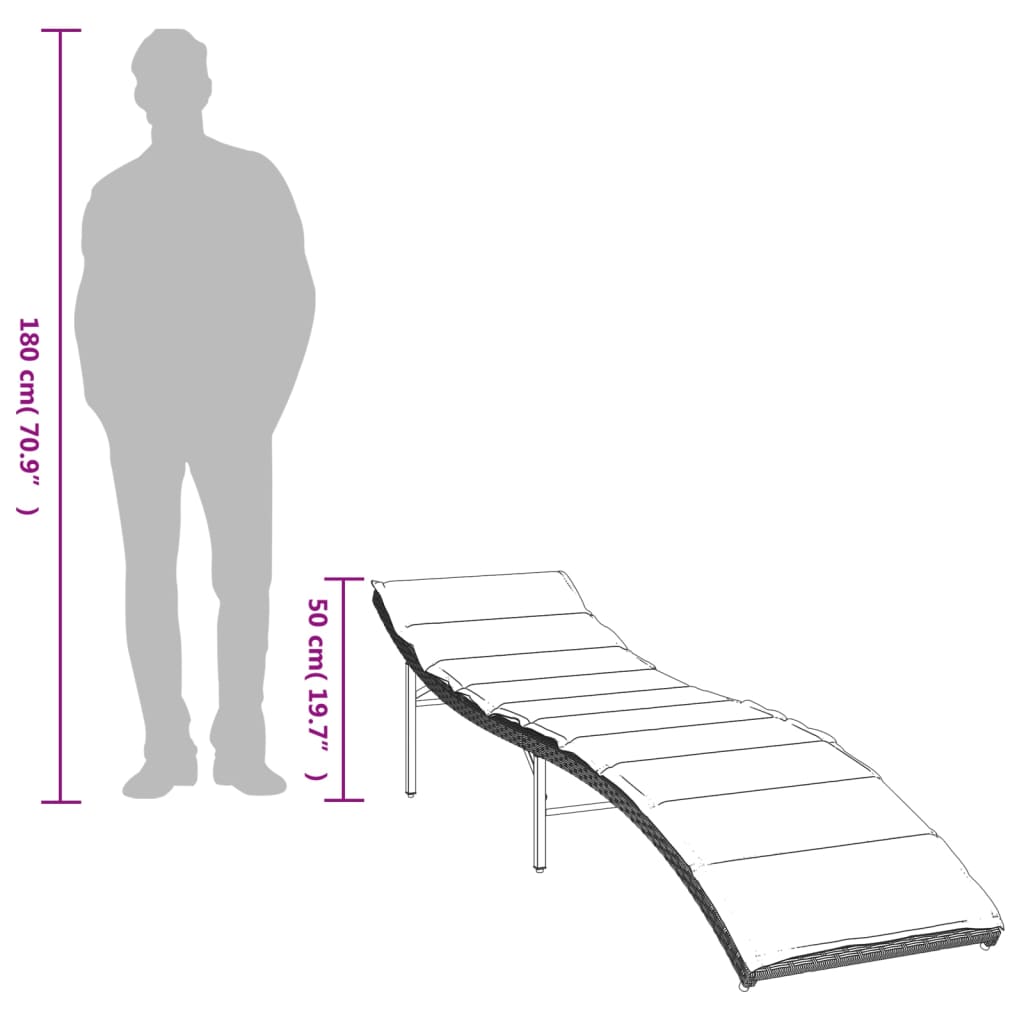 Sonnenliegen 2 Stk. Mit Tisch Poly Rattan