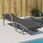 Sonnenliegen 2 Stk. Mit Tisch Poly Rattan