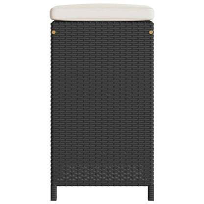 Garten-Barhocker Mit Kissen 4 Stk. Poly Rattan