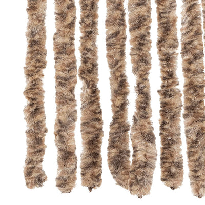 Fliegenvorhang Chenille Beige Und Dunkelbraun