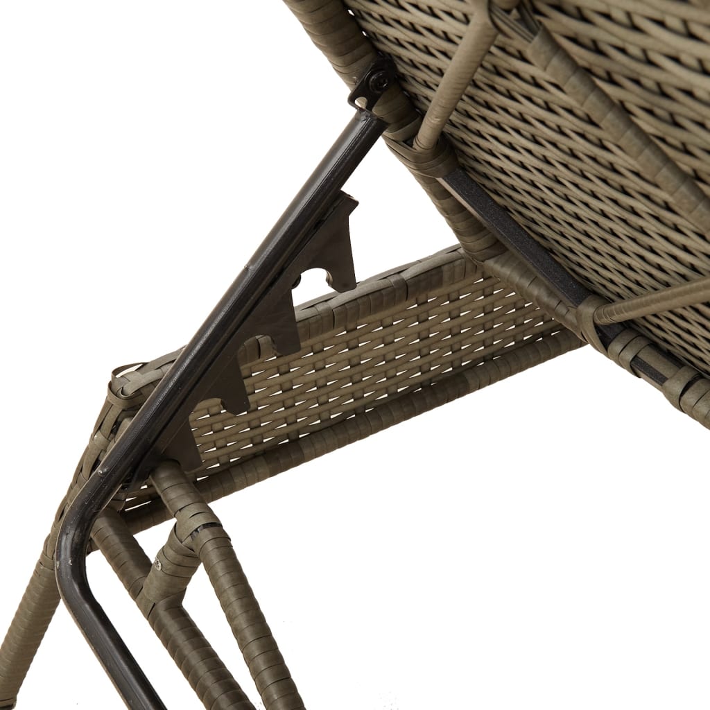 Sonnenliege Mit Auflage Poly Rattan