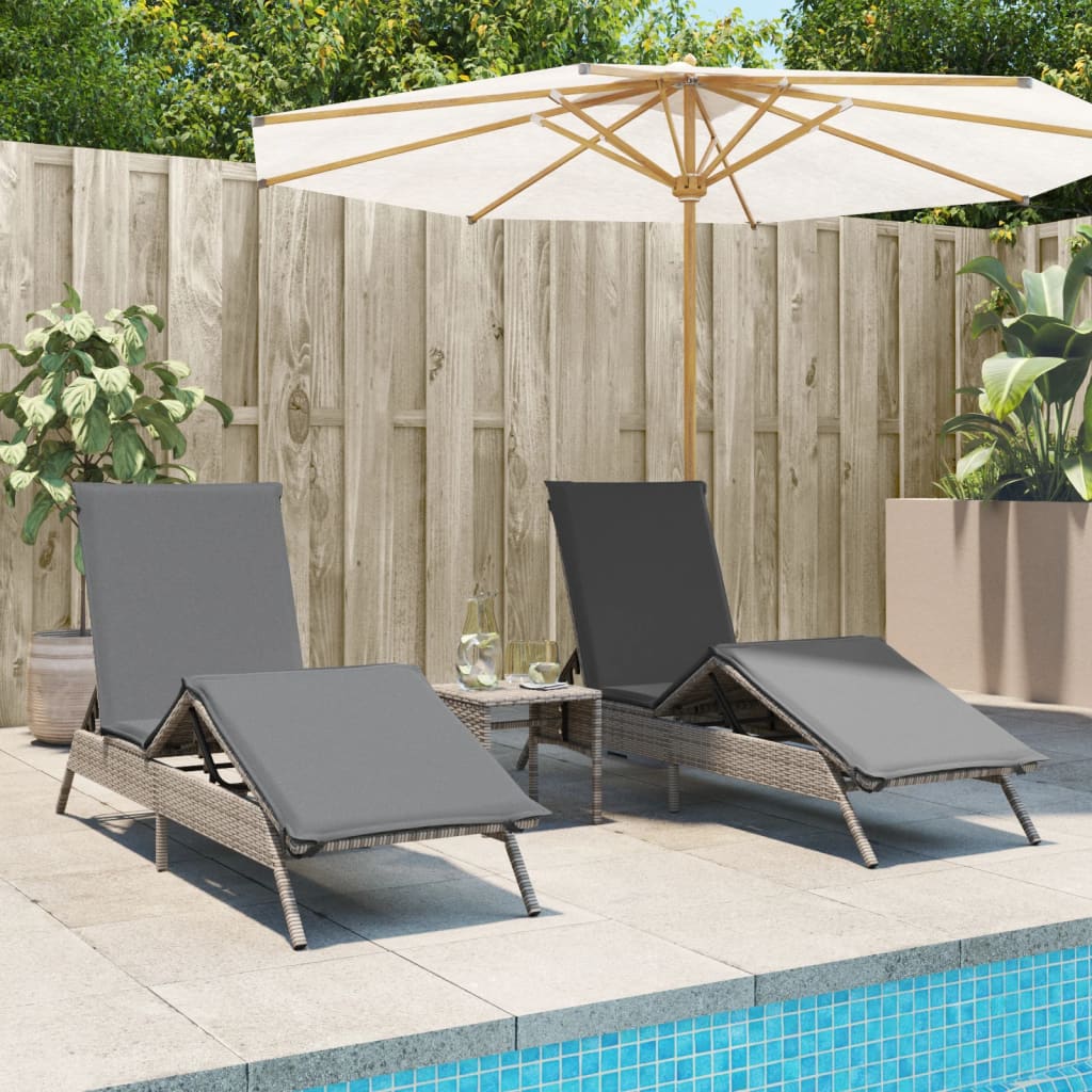 Sonnenliege Mit Auflage Poly Rattan