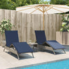 Sonnenliegen 2 Stk. Mit Tisch Poly Rattan