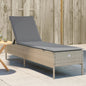 Sonnenliegen 2 Stk. Mit Tisch Poly Rattan