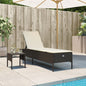 Sonnenliegen 2 Stk. Mit Tisch Poly Rattan