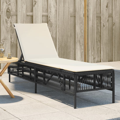 Sonnenliegen 2 Stk. Mit Tisch Poly Rattan