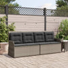 Gartenbank Verstellbar Mit Kissen Grau Poly Rattan Blau