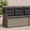 Gartenbank Verstellbar Mit Kissen Grau Poly Rattan Blau