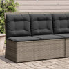 Gartenbank Verstellbar Mit Kissen Grau Poly Rattan