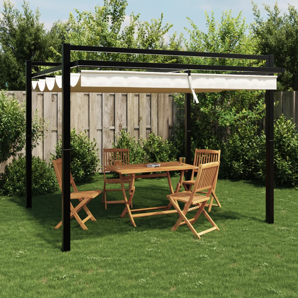 Gartenpavillon Mit Ausziehbarem Dach 3X3 M Aluminium