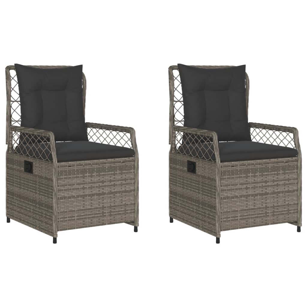 Gartensessel 2 Stk. Verstellbar Poly Rattan