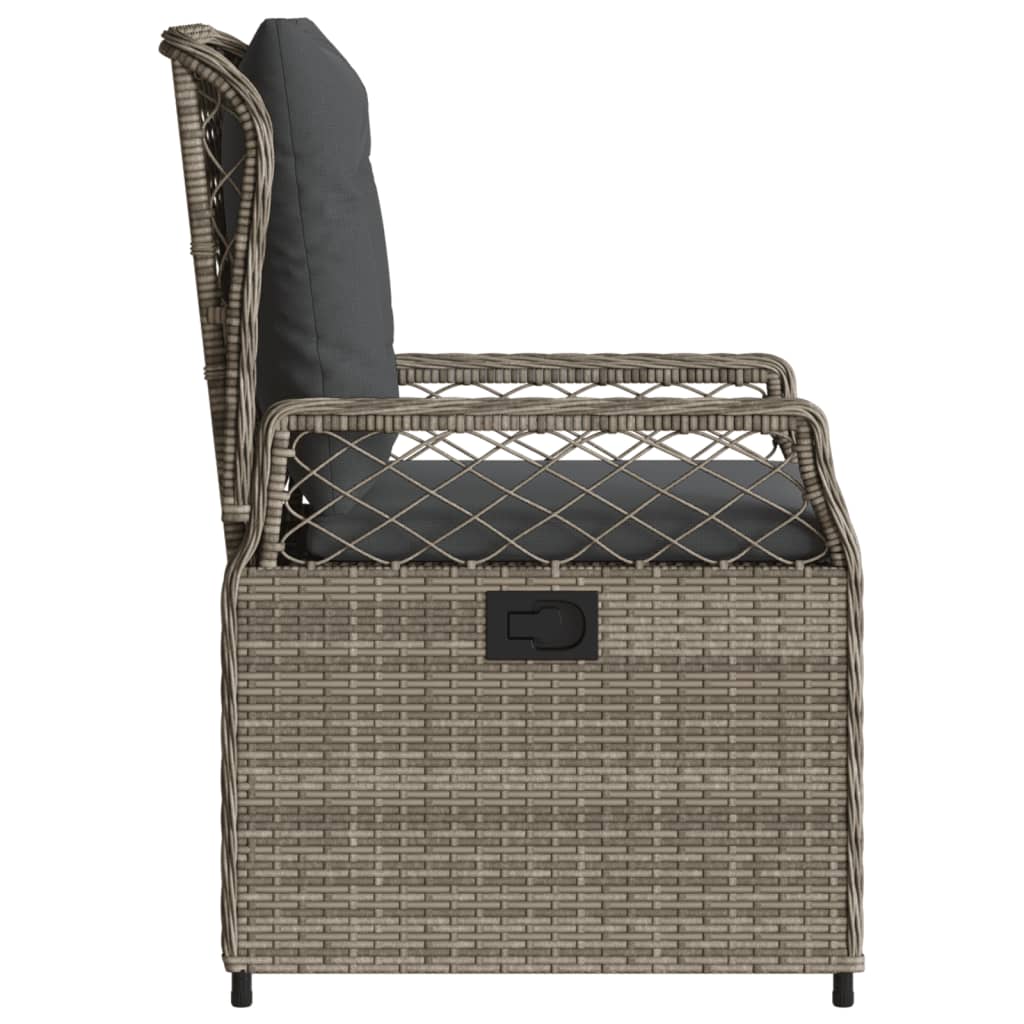 Gartensessel 2 Stk. Verstellbar Poly Rattan