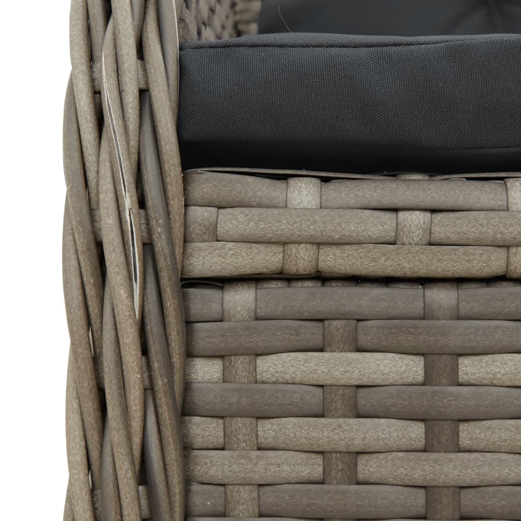 Gartensessel 2 Stk. Verstellbar Poly Rattan