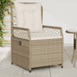 Gartensessel 2 Stk. Verstellbar Poly Rattan