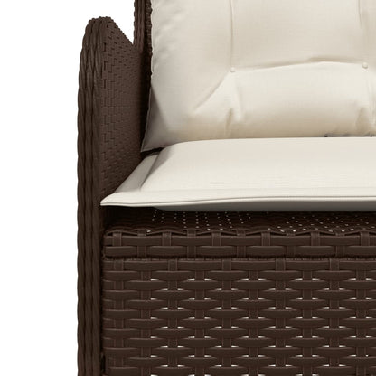 Gartensofa In L-Form Mit Kissen Poly Rattan