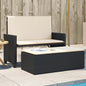 Gartenbank Mit Kissen Und Hocker Beige Poly Rattan