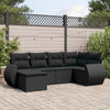 6-Tlg. Garten-Sofagarnitur Mit Kissen Poly Rattan