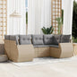 6-Tlg. Garten-Sofagarnitur Mit Kissen Poly Rattan