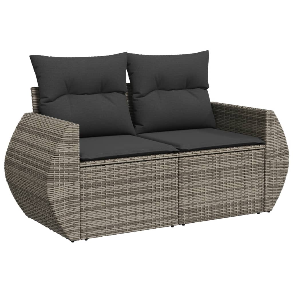 6-Tlg. Garten-Sofagarnitur Mit Kissen Poly Rattan