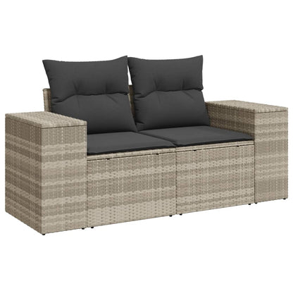 4-Tlg. Garten-Sofagarnitur Mit Kissen Poly Rattan