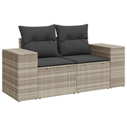 4-Tlg. Garten-Sofagarnitur Mit Kissen Poly Rattan