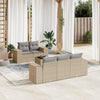 6-Tlg. Garten-Sofagarnitur Mit Kissen Poly Rattan