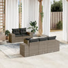 6-Tlg. Garten-Sofagarnitur Mit Kissen Poly Rattan