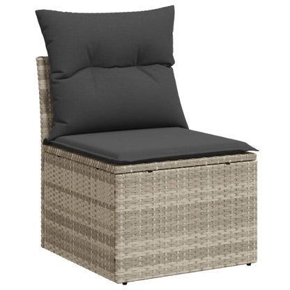 7-Tlg. Garten-Sofagarnitur Mit Kissen Poly Rattan