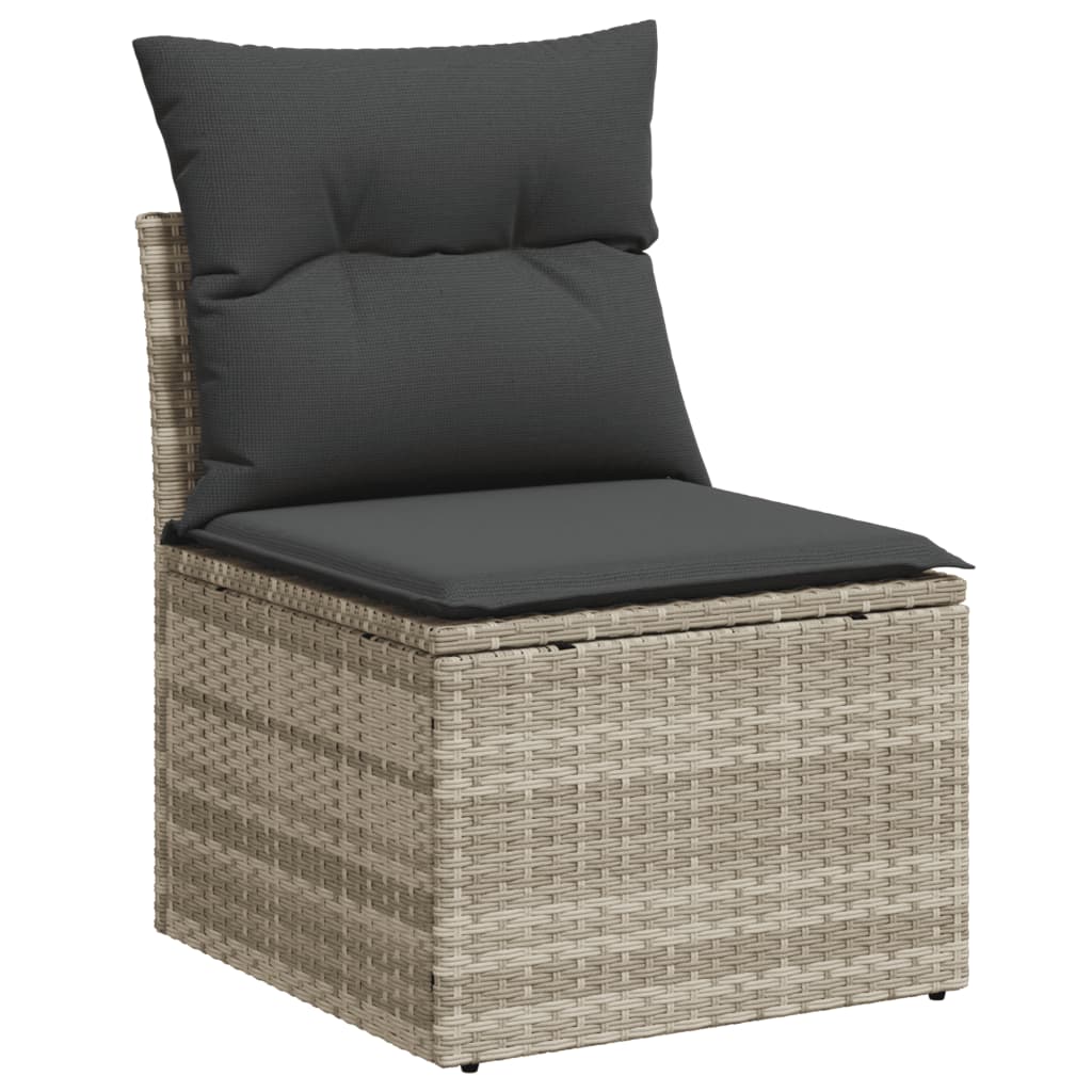 7-Tlg. Garten-Sofagarnitur Mit Kissen Poly Rattan