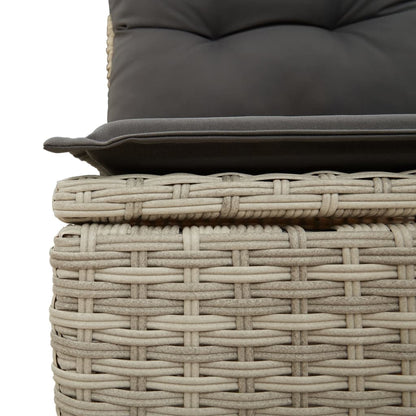 8-Tlg. Garten-Sofagarnitur Mit Kissen Poly Rattan