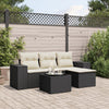 4-Tlg. Garten-Sofagarnitur Mit Kissen Poly Rattan