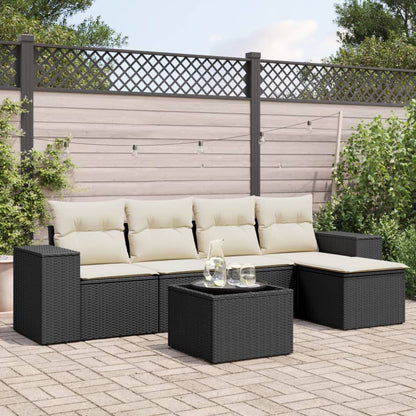 5-Tlg. Garten-Sofagarnitur Mit Kissen Poly Rattan