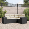 5-Tlg. Garten-Sofagarnitur Mit Kissen Poly Rattan