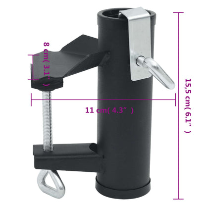 Sonnenschirmhalter Für Balkon 2 Stk. 25-38 Mm Stahl