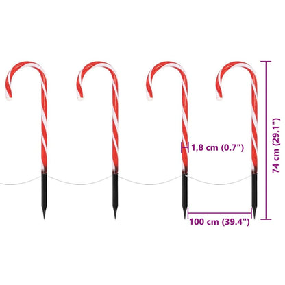Ambiance Weihnachtsdeko Zuckerstangen 4 Stk.