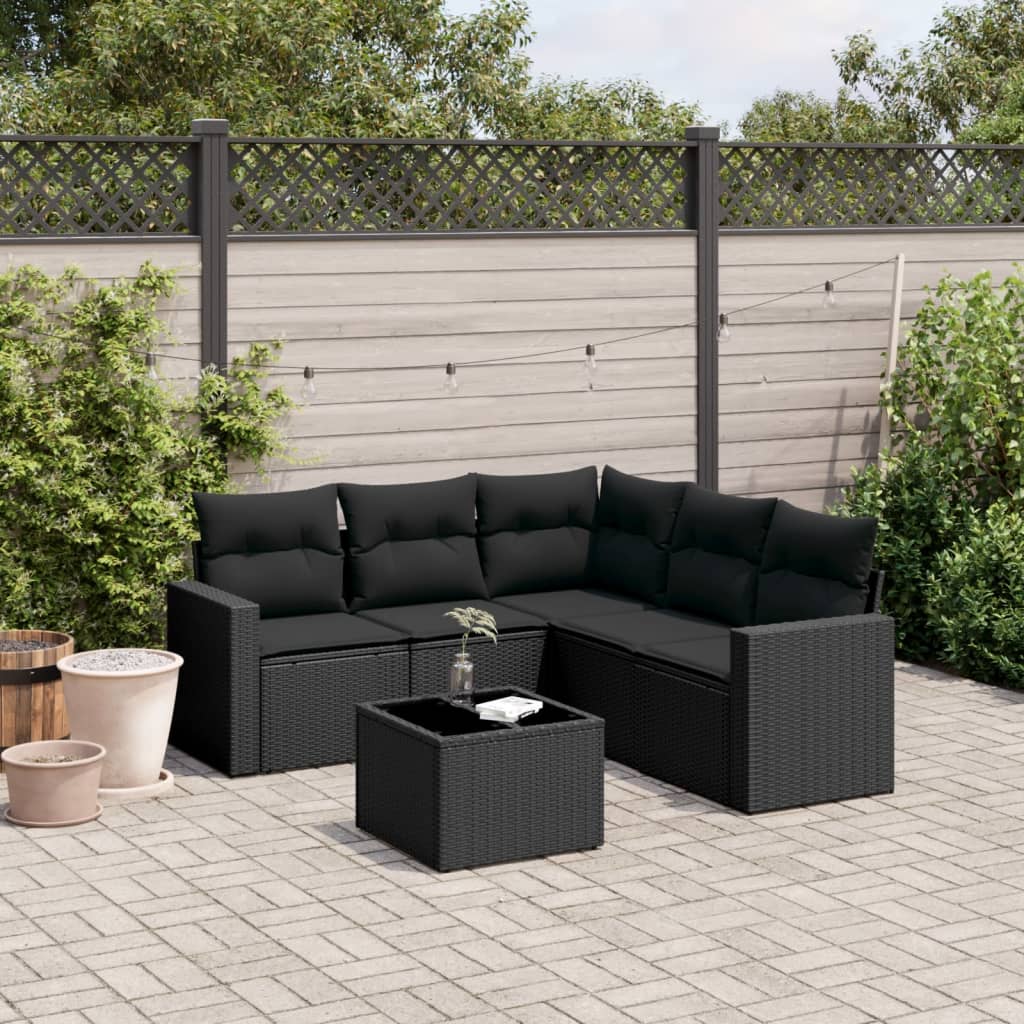 5-Tlg. Garten-Sofagarnitur Mit Kissen Poly Rattan