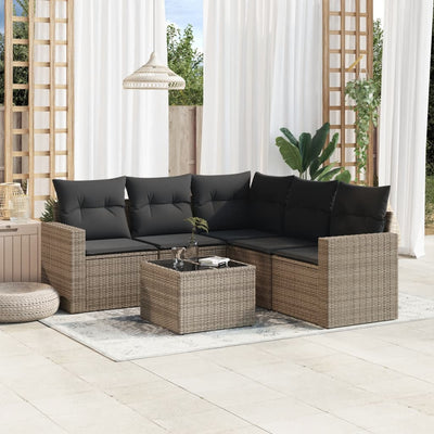 5-Tlg. Garten-Sofagarnitur Mit Kissen Poly Rattan