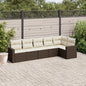 7-Tlg. Garten-Sofagarnitur Mit Kissen Poly Rattan