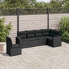 7-Tlg. Garten-Sofagarnitur Mit Kissen Poly Rattan