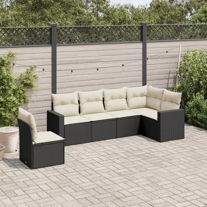 7-Tlg. Garten-Sofagarnitur Mit Kissen Poly Rattan