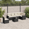 7-Tlg. Garten-Sofagarnitur Mit Kissen Poly Rattan