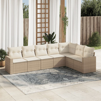 8-Tlg. Garten-Sofagarnitur Mit Kissen Poly Rattan