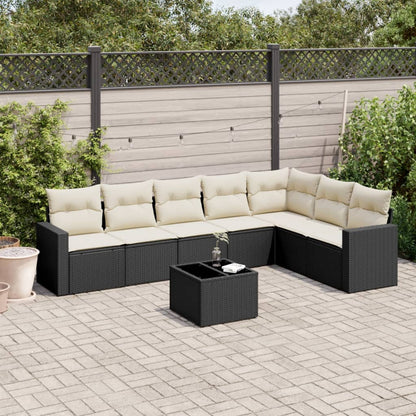 8-Tlg. Garten-Sofagarnitur Mit Kissen Poly Rattan