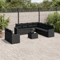 9-Tlg. Garten-Sofagarnitur Mit Kissen Poly Rattan