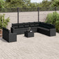 10-Tlg. Garten-Sofagarnitur Mit Kissen Poly Rattan