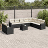 10-Tlg. Garten-Sofagarnitur Mit Kissen Poly Rattan